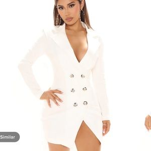 White blazer dress